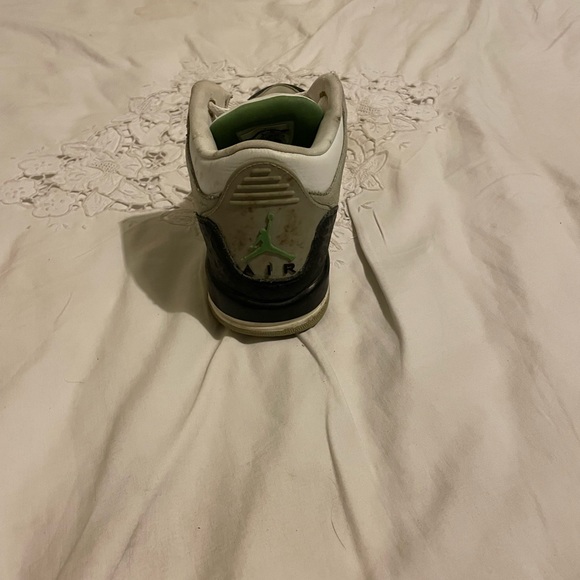 2018 Air Jordan 3 Retro Chlorophyll Green Gray Shoes - Picture 5 of 6